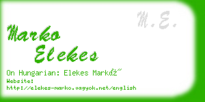 marko elekes business card